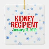 Transplantaat Ontvanger Vlinder Kerstmis Keramisch Ornament (Achterkant)