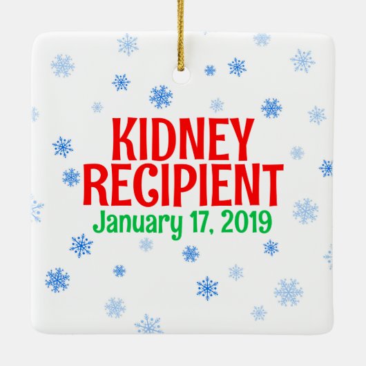 Transplantaat Ontvanger Vlinder Kerstmis Keramisch Ornament (Achterkant)