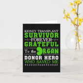 Transplantaat Overlevende orgaan Nierdonor Ontvang Kaart (Gele Bloem)