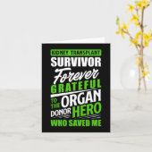 Transplantaat overlevende orgaan nierdonor ontvang kaart (Gele Bloem)