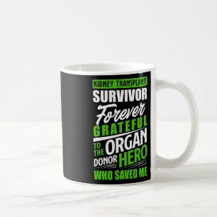 Transplantaat overlevende orgaan nierdonor ontvang koffiemok