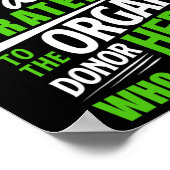 Transplantaat overlevende orgaan nierdonor ontvang poster (Hoek)