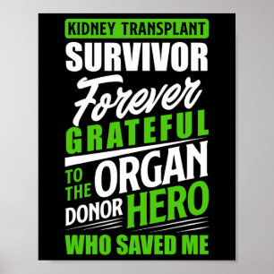 Transplantaat overlevende orgaan nierdonor ontvang poster