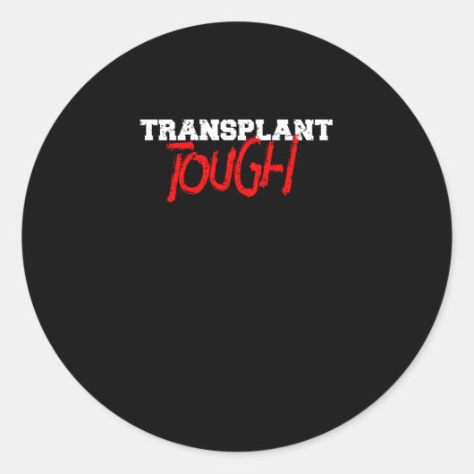 Transplantaat taai ronde sticker (Voorkant)