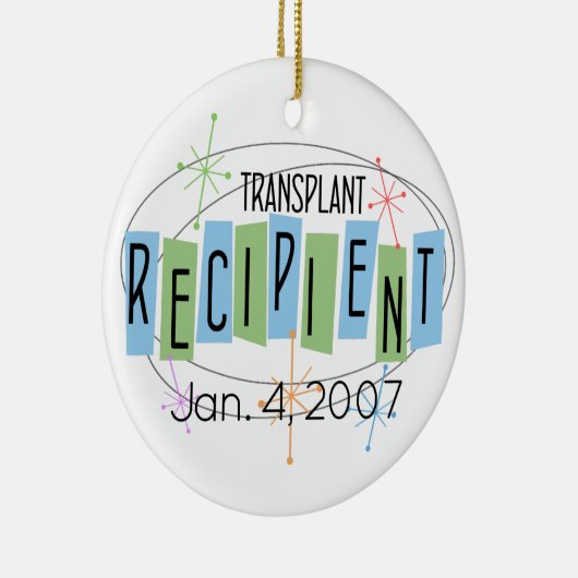  transplantaatontvanger en aangepaste foto keramisch ornament (Rechts)