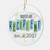  transplantaatontvanger en aangepaste foto keramisch ornament (Links)