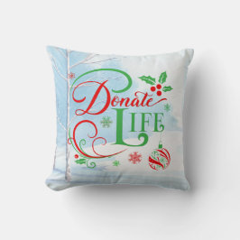 transplantaatontvanger en kerst kussen