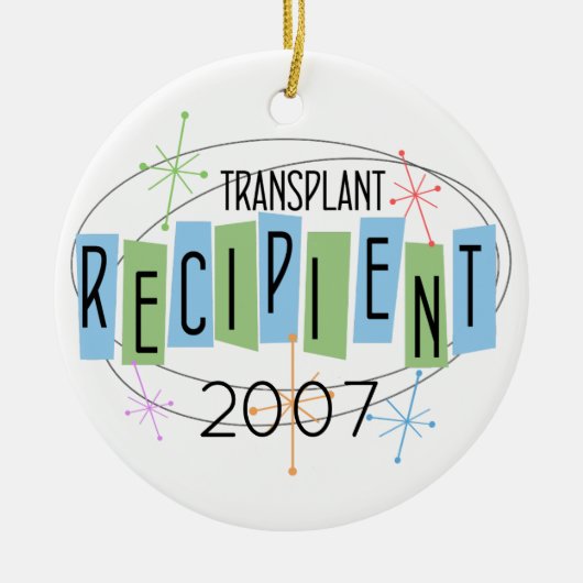  transplantaatontvanger keramisch ornament (Voorkant)