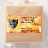 Transplantatie adreslabel van afschermingsscherm etiket (Insitu)