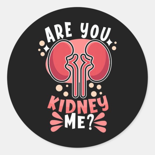 Transplantatie Bewustzijn Nieren Gezondheid Dialys Ronde Sticker (Voorkant)