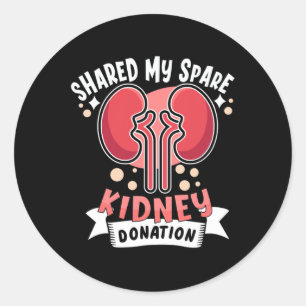Transplantatie Nierdonor Nierziekte 4 Ronde Sticker
