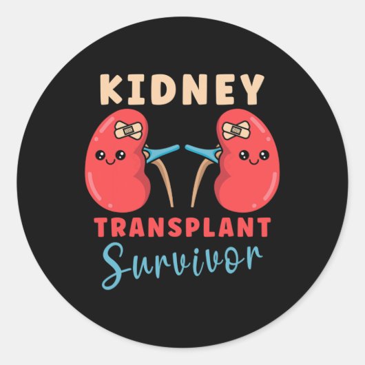 Transplantatie Nierdonor Nierziekte 5 Ronde Sticker (Voorkant)