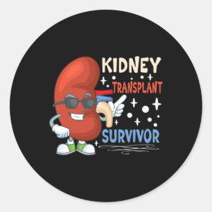 Transplantatie Operatie Nierdonor Nierziekte 1 Ronde Sticker
