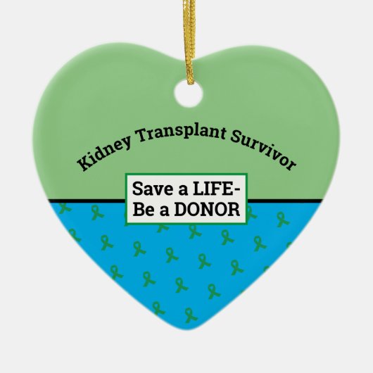  transplantatie orgaandonatie keramisch ornament (Voorkant)