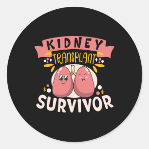 Transplantatie Overlevende nierziekte Niersteen Ronde Sticker