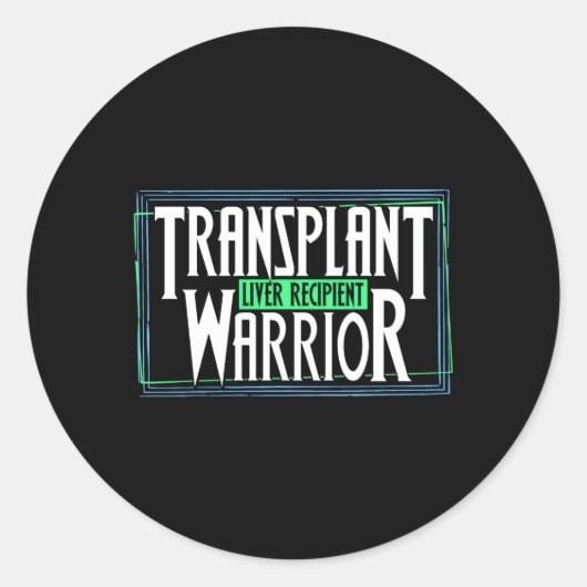 Transplantatie strijder Een ontvanger van een leve Ronde Sticker (Voorkant)