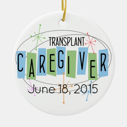  transplantatieverzorger met aangepaste foto keramisch ornament (Voorkant)