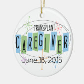  transplantatieverzorger met aangepaste foto keramisch ornament (Links)