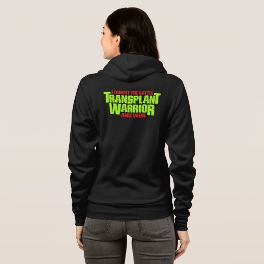 transplantatiewarrior hoodie (Achterkant volledig)