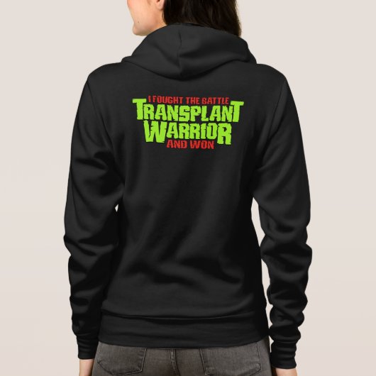  transplantatiewarrior hoodie (Achterkant)