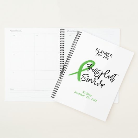 Transplanteer Survivor Green Ribbon Custom Planner (Display)