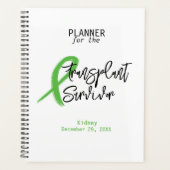 Transplanteer Survivor Green Ribbon Custom Planner (Voorkant)