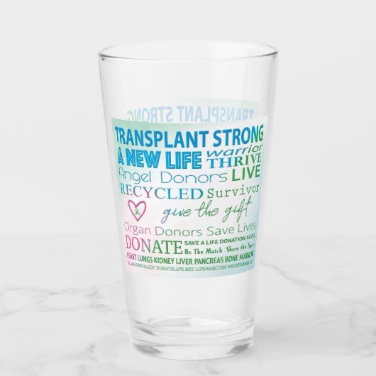 Transplantsterk nieuw levensontwerp glas (Voorkant)