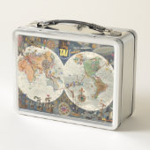 Transport Aeriens Internationaux Wereldkaart (Achterkant)