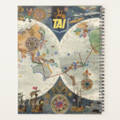 Transport Aeriens Internationaux Wereldkaart Planner (Achterkant)