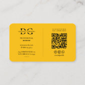 Transport Cab Taxichauffeur Monogram G Helder Geel Visitekaartje (Achterkant)