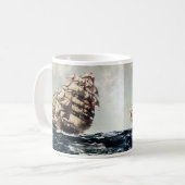 transport, Clipper verscheept in ruw Zee Koffiemok (Voorkant links)