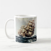 transport, Clipper verscheept in ruw Zee Koffiemok (Links)