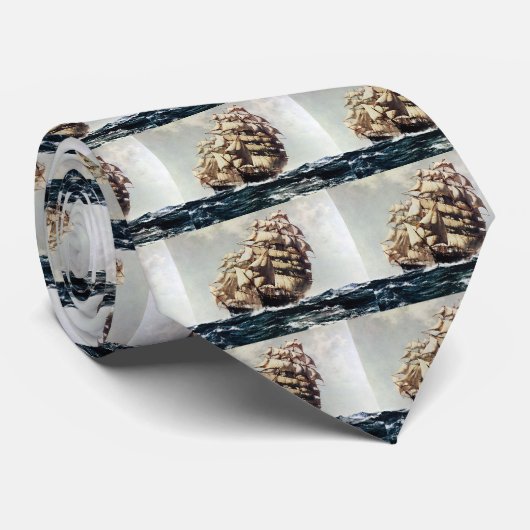  transport, Clipper verscheept in ruw Zee Stropdas (Opgerold)