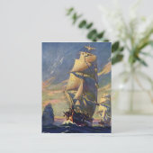  transport, Clipper Wordt op Zee verzonden Briefkaart (Staand voorkant)