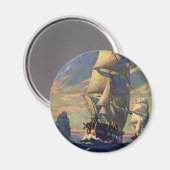 transport, Clipper Wordt op Zee verzonden Magneet (Voorkant / Achterkant)