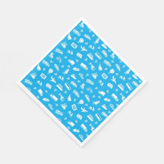 Transport Iconen Papieren servetten (Hoek)