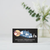 Transport Levering | Vrachtwagen Logistiek Visitekaartje (Staand voorkant)