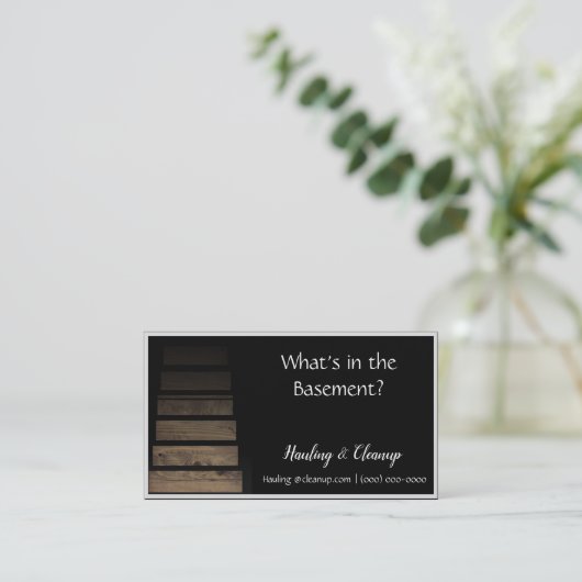 transport-opruiming visitekaartje (Staand voorkant)