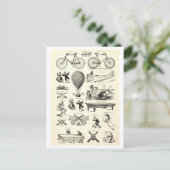  Transport + Pastime Illustrations Briefkaart (Staand voorkant)