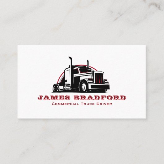 Transport Semi Trucking Company Visitekaartje (Voorkant)