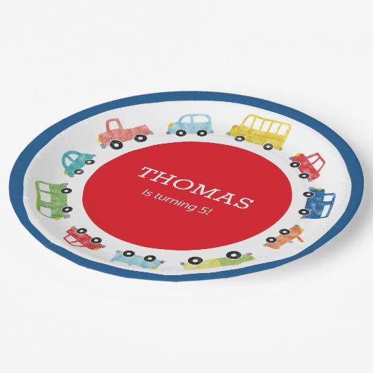 TRANSPORTATIE-BIRTHDAY-INVITATIE PAPIEREN BORDJE (Gekanteld)