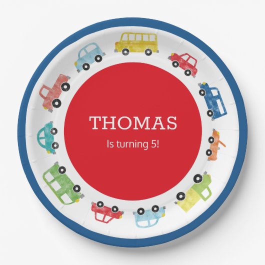 TRANSPORTATIE-BIRTHDAY-INVITATIE PAPIEREN BORDJE (Voorkant)