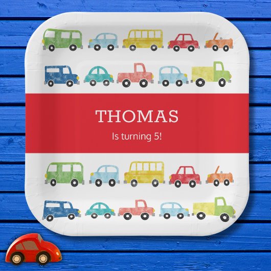 TRANSPORTATIE-BIRTHDAY-INVITATIE PAPIEREN BORDJE