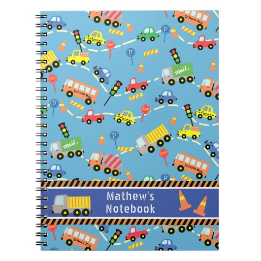 Transportatie Blauw.  Notitieboek (Voorkant)