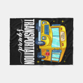 Transportatie Team Eerste Dag Schoolbus Welkom Fleece Deken (Voorkant (Horizontaal))
