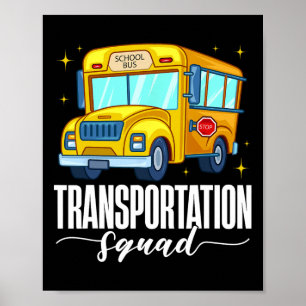 Transportatie Team Eerste Dag Schoolbus Welkom Poster