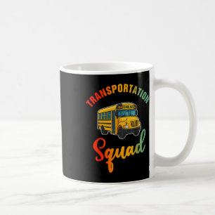 Transportatie Team Grappige Buschauffeur Terug Naa Koffiemok