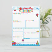 Transportation Activity Time Capsule Message Card Kaart (Staand voorkant)