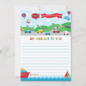 Transportation Activity Time Capsule Message Card Kaart (Voorkant)