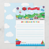 Transportation Activity Time Capsule Message Card Kaart (Voorkant / Achterkant)